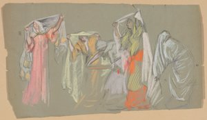 Studie der gefangenen Tugenden von Edwin Austin Abbey