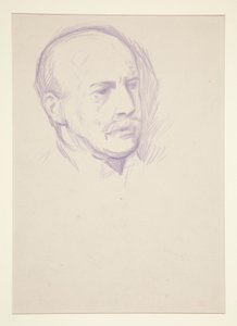 Studie, Porträtkopf eines Mannes, Krönung von Edward VII Porträt von Edwin Austin Abbey