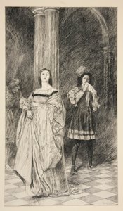 Sylvia und Valentin, aus Akt II, Szene i, Zwei Herren aus Verona von Edwin Austin Abbey