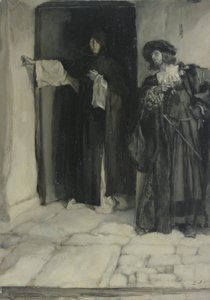 Der Herzog und Bruder Thomas, aus Maß für Maß, Akt I, Szene iii von Edwin Austin Abbey