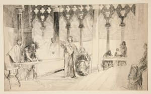 Gerichtsszene, aus Der Kaufmann von Venedig von Edwin Austin Abbey