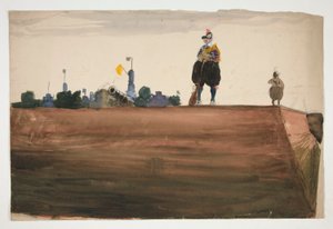 Zwei Wachen auf einer Festungsmauer von Edwin Austin Abbey