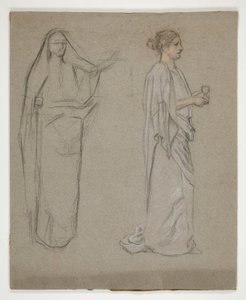 Zwei Frauen: Studie für von Edwin Austin Abbey