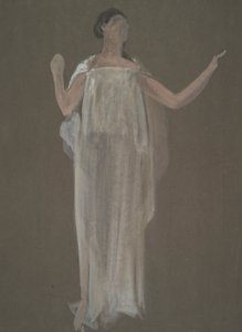 Unidentifizierte Figurenstudie für ein Wandgemäldeprojekt im Pennsylvania State Capitol Building, Harrisburg, 1902-1911 von Edwin Austin Abbey