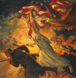 Detail von Mach weiter! Kaufe Liberty Bonds bis zum Äußersten, veröffentlicht ca. 1918 von Edwin Howland Blashfield