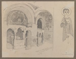 Frühchristliches (koptisches) Kloster in Esna, 1. März 1887 von Edwin Howland Blashfield