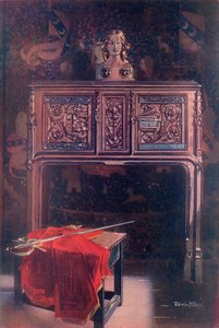 Geschnitzter Eichendressoir--Louis XII von Edwin John Foley