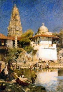 Banganga Tank und Walkeshwar-Tempel in Bombay, 1890er Jahre