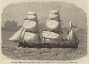 HMS Amazon, Schraubenschiff, zerstört durch die Kollision mit dem Cork-Dampfschiff Osprey
