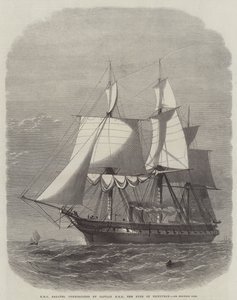 HMS Galatea, beauftragt von Kapitän HRH dem Herzog von Edinburgh von Edwin Weedon