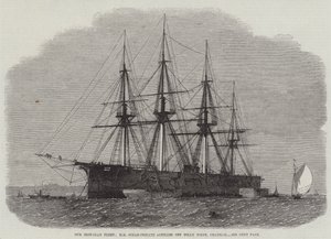 Unsere gepanzerte Flotte, HM Dampf-Fregatte Achilles vor Folly Point, Chatham von Edwin Weedon