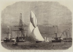 Das Ozean-Yacht-Rennen von Gravesend nach Harwich, am Samstag, 4. Juni, die Volante gewinnt den Preis der Cutter von Edwin Weedon