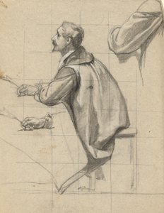Mann, Skizze für die Unterzeichnung des Vertrags in der Kabine der Mayflower von Edwin White