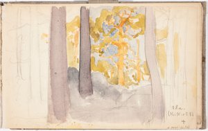 Waldlandschaft, Seite aus Järnefelts Skizzenbuch von Eero Järnefelt