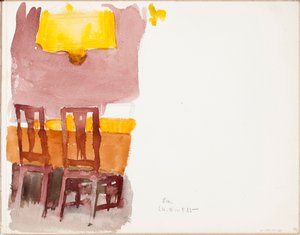 Interieur aus Suviranta, Seite aus Järnefelts Skizzenbuch von Eero Järnefelt