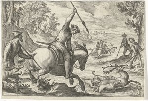 Landschaft mit Hirschjagd von Egbert Jansz.