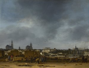 Ansicht von Delft nach der Explosion von 1654 von Egbert van der Poel