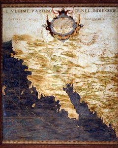 Grenze der Westindischen Inseln und unbekannte Länder, Karte von Egnazio Danti, um 1567