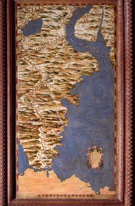 Magellanstraße Karte von Egnazio Danti, um 1567. Florenz, Palazzo Vecchio, Sala del Mappamondo