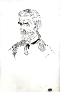 Porträt des Schwiegervaters des Künstlers, Johann Harms, 1915 von Egon Schiele