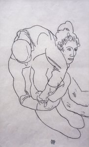 Umarmende, 1918 von Egon Schiele
