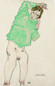 Vor dem Spiegel von Egon Schiele
