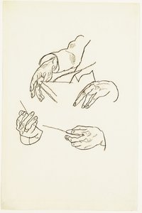Hände, Studien für ein Porträt von Dr. Hugo Koller von Egon Schiele