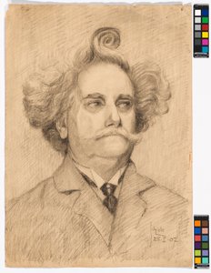 Herrenporträt mit Haartolle von Egon Schiele