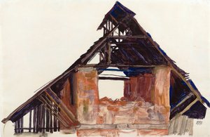 Altes Giebel von Egon Schiele