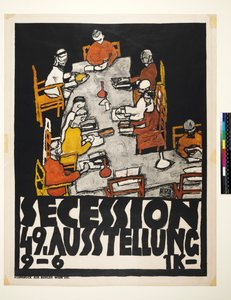 Plakat für die Wiener Secession, 49. Ausstellung, Die Freunde