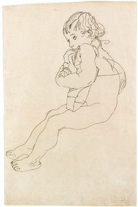 Sitzendes Kind, 1916 von Egon Schiele