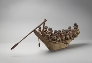 Modell eines Begräbnisbootes, aus Beni Hasan, wahrscheinlich Mittleres Reich, ca. 2060-1786