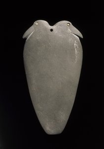 Palette mit zwei Vögeln, späte Naqada-II-Periode bis frühe Naqada-III-Periode (3500-3050 v. Chr.) aus Edfu, Provinz Assuan