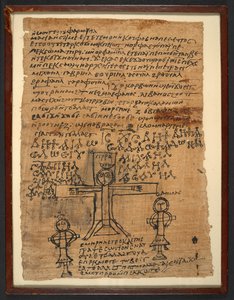Die Kreuzigung aus einem koptischen magischen Text des 6. Jahrhunderts, Or 6796 (4), 475-525 n. Chr.