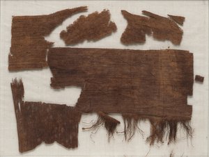 Fragmente ägyptischer Mumienwicklungen, gefunden im Sarg von Senbi, Mittleres Reich, ca. 1918-1859 v. Chr. von Egyptian 12th Dynasty