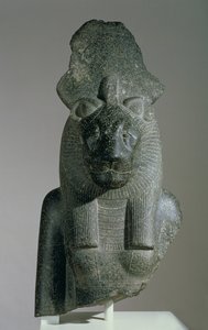 Büste von Sakhmet von einer sitzenden Statue, entweder aus dem Mut-Bezirk oder dem Totentempel von Amenhotep III von Egyptian 18th Dynasty