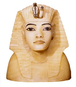 Kanopenvase von Tutanchamun (1370-1352 v. Chr.) Skulptur. Aus QUENA. Dayr al-Bahri, Tal der Könige, Grab von Tutanchamun Kairo, Ägyptisches Museum von Kairo.