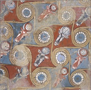 Deckenmalerei aus dem Palast von Amenhotep III, ca. 1390–1353 v. Chr. von Egyptian 18th Dynasty