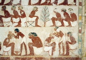 Haarschneiden der Soldaten von Egyptian 18th Dynasty