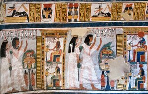 Ägyptische Antiquitäten: Menschen aus dem Grab von Roy von Egyptian 18th Dynasty
