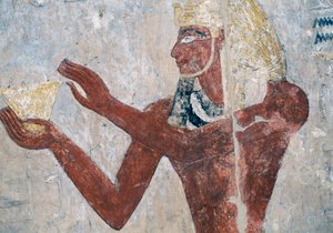 Bemaltes Relief, Totentempel der Hatschepsut, Deir el-Bahri, Luxor, Theben (Unesco-Welterbeliste) von Egyptian 18th Dynasty