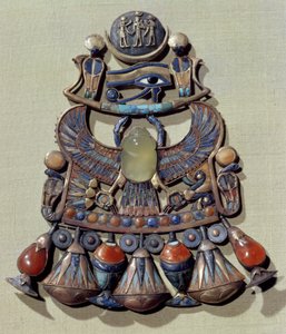 Pektorale mit einem Vogelskarabäus, aus dem Grab von Tutanchamun (ca. 1370-52 v. Chr.) Neues Reich