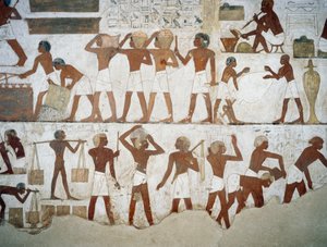 Töpfer und Arbeiter (Detail) von Egyptian 18th Dynasty