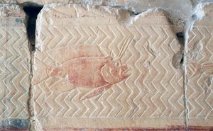 Relief eines Fisches, Totentempel von Hatschepsut, Theben