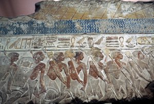 Relief einer Militärparade von Egyptian 18th Dynasty