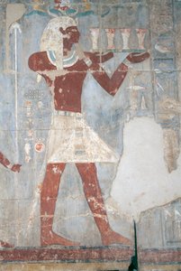 Szene mit Königin, die ein Opfer darbringt, Südostraum, Ostwand, Oberer Hof, Totentempel der Hatschepsut, Deir el-Bahari, Thebanische Nekropole von Egyptian 18th Dynasty