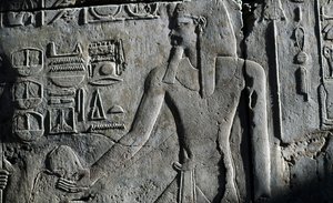 Basrelief, Tempel von Luxor, Luxor, Theben (UNESCO-Weltkulturerbe)