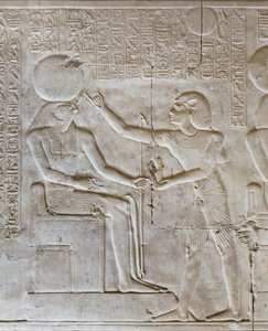 Basrelief, Tempel von Seti I, Abydos, Ägypten