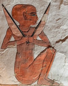 Naos-Gottheit, aus dem Grab von Nefertari, Neues Reich von Egyptian 19th Dynasty