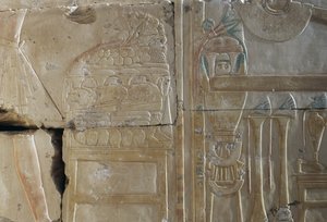 Relief, Tempel von Ramses II, Abydos, Ägypten, ägyptische Zivilisation, Neues Reich, Dynastie XIX von Egyptian 19th Dynasty